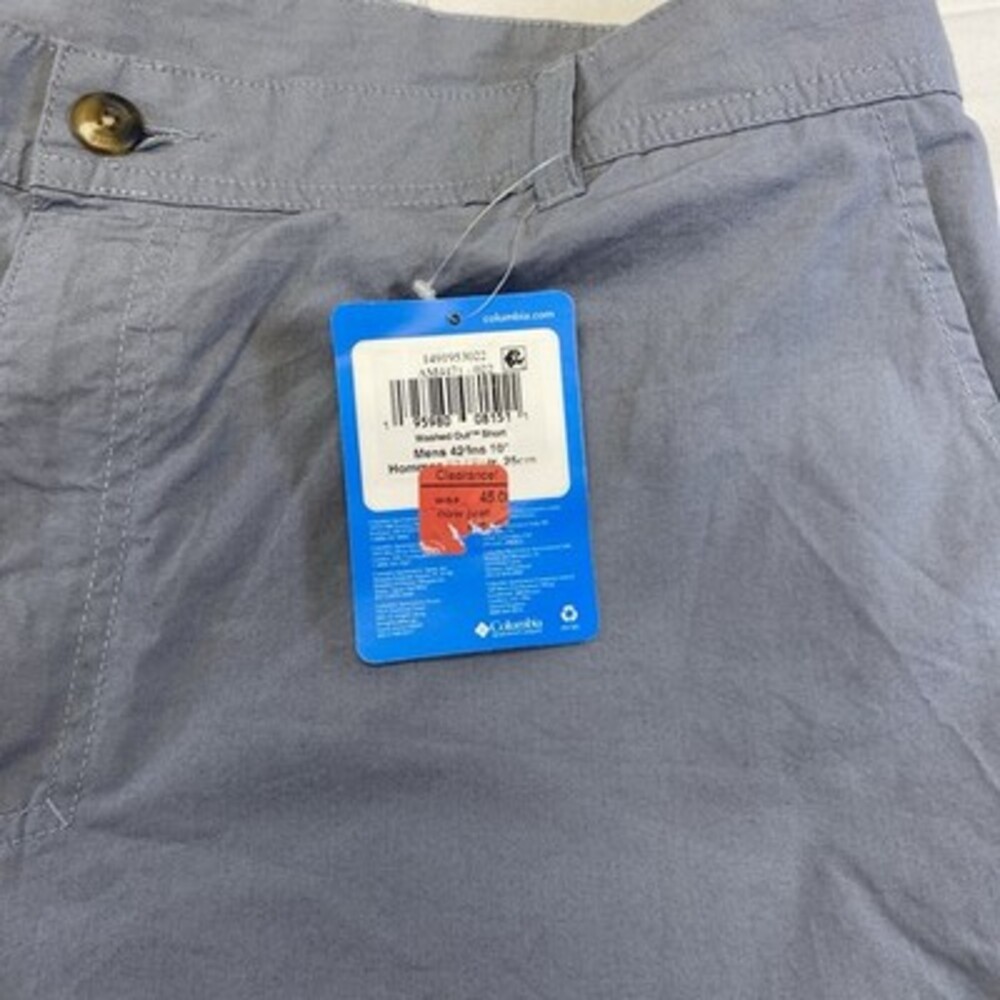 Columbia Mens Washed Out Shorts Size 42 Gray NWT! Brand new! - Picture 2 of 6